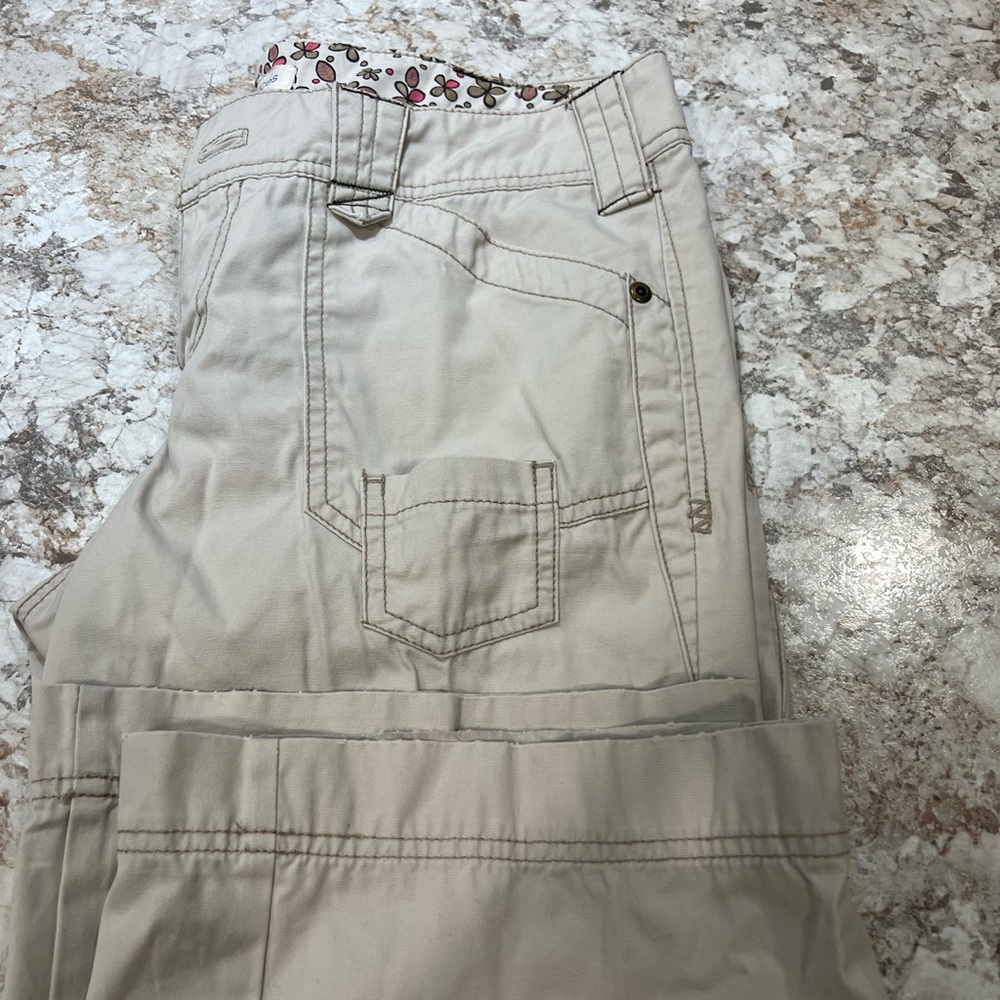 Women’s retro style tan bell bottom pants